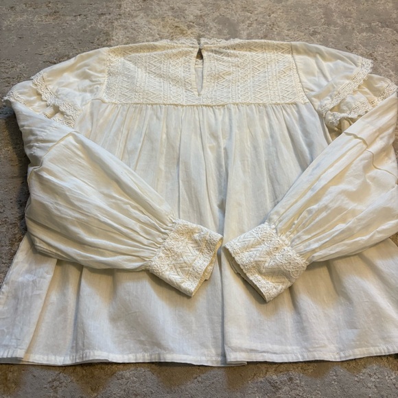 Sofie Schnoor Lace Long Sleeve Cotton Blouse Size Medium - Picture 16 of 16